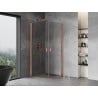 Mexen Mist-B Duo hinged shower enclosure 70 x 70 cm, transparent, brushed copper - 8A2-070-070-65-00