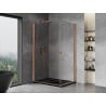 Mexen Mist-B Duo Hinged Shower Enclosure 100 x 85 cm, Transparent, Brushed Copper - 8A2-100-085-65-00