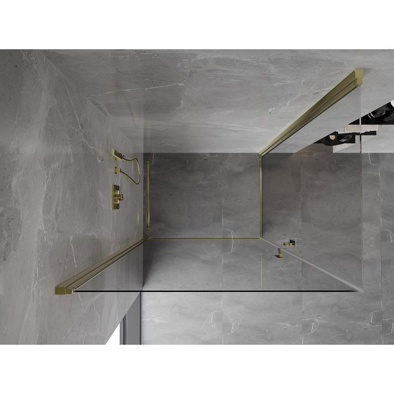 Mexen Mist-B Duo pivot shower cabin 90 x 70 cm, transparent, gold - 8A2-090-070-50-00