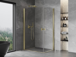 Mexen Mist-B Duo Shower Cabin Hinged 95 x 75 cm, Transparent, Gold - 8A2-095-075-50-00