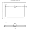 Mexen Roma shower enclosure pivot 90 x 70 cm, transparent, chrome + Flat tray - 854-090-070-01-00-4010