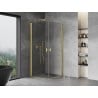 Mexen Mist-B Duo Hinged Shower Enclosure 70 x 70 cm, Transparent, Brushed Gold - 8A2-070-070-55-00