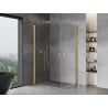 Mexen Mist-B Duo Hinged Shower Enclosure 95 x 70 cm, Transparent, Brushed Gold - 8A2-095-070-55-00