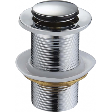 Mexen small round click-clack drain, chrome - 79915-00