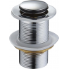 Mexen small round click-clack plug, Chrome - 79915-00