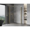 Mexen Mist-B Duo hinged shower enclosure 80 x 75 cm, transparent, brushed gold - 8A2-080-075-55-00