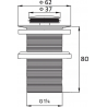 Mexen small round click-clack plug, Chrome - 79915-00