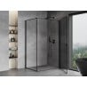Mexen Mist-B right-opening shower cabin 70 x 85 cm, black frame, black - 8A2T-070-085-70-70-P