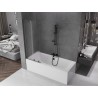 Mexen Velar L 2-panel sliding bathtub screen 70 x 150 cm, frost, brushed gun gray - 896-070-003-31-66