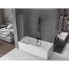Mexen Velar L Bath Screen 2-wing Sliding 70 x 150 cm, Frosted, Brushed Gun Gray - 896-070-003-31-66