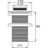 Mexen small round click-clack plug, Gold - 79915-50