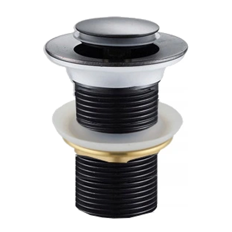 Mexen click-clack plug small round, black - 79915-70