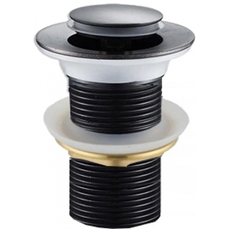Mexen small round click-clack plug, Black - 79915-70
