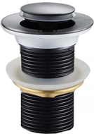 Mexen small round click-clack plug, Black - 79915-70