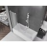 Mexen Velar L 2-wing sliding bath screen 110 x 150 cm, frosted, white - 896-110-003-31-20