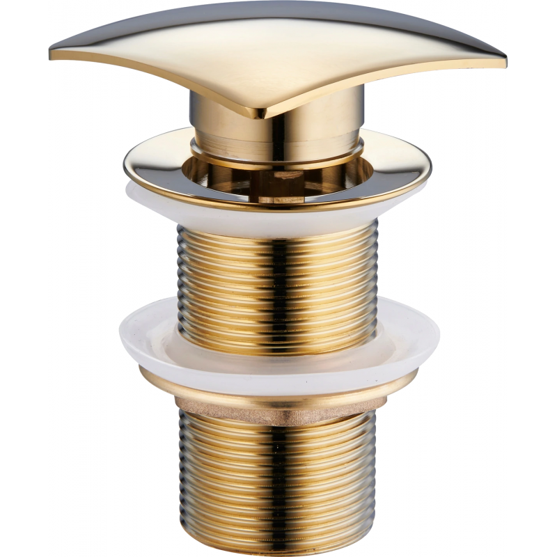 Mexen square click-clack plug, Gold - 79916-50