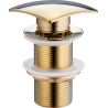 Mexen click-clack square drain, gold - 79916-50