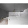 Mexen Velar L 2-panel sliding bath screen 120 x 150 cm, frost, brushed gold - 896-120-003-31-55