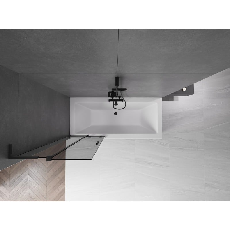 Mexen Velar L 2-panel sliding bath screen 75 x 150 cm, graphite, black - 896-075-003-41-70