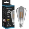 Mexen Vintis LED Filament Bulb E27, ST64, 4W, Warm - 2200K, 300 lm, smoke - L152-E27-0422-70
