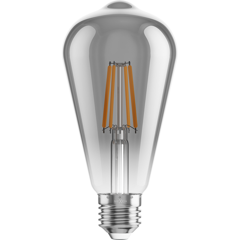 Mexen Vintis LED Filament Bulb E27, ST64, 6W, Warm - 2200K, 450 lm, smoke - L152-E27-0622-70