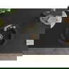 Mexen Diego 1-compartment granite sink 488 x 480 mm, Black/Gold metallic, siphon Gold - 6512481000-75-G