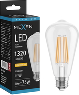 Mexen Vintis LED filament bulb E27, ST64, 10W, Warm - 2200K, 1320 lm, clear - L152-E27-1022-00