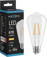 Mexen Vintis LED Filament Bulb E27, ST64, 4W, Warm - 2700K, 470 lm, clear - L152-E27-0427-00