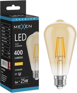 Mexen Vintis LED Filament Bulb E27, ST64, 4W, Warm - 2700K, 400 lm, amber - L152-E27-0427-50