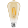 Mexen Vintis LED filament bulb E27, ST64, 6W, Warm - 2700K, 600 lm, amber - L152-E27-0627-50
