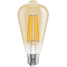 Mexen Vintis LED filament bulb E27, ST64, 10W, Warm - 2700K, 910 lm, amber - L152-E27-1027-50
