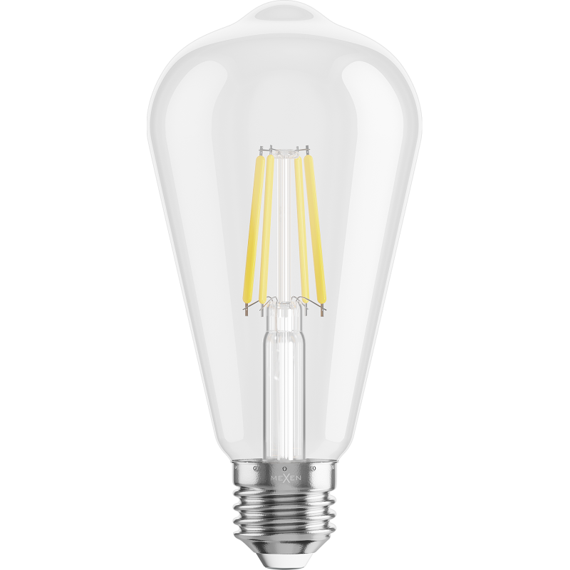 Mexen Vintis LED filament bulb E27, ST64, 4W, Neutral - 4000K, 470 lm, clear - L152-E27-0440-00