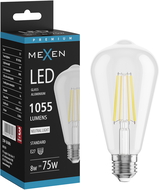 Mexen Vintis LED filament bulb E27, ST64, 8W, Neutral - 4000K, 1055 lm, clear - L152-E27-0840-00