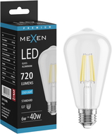 Mexen Vintis LED Filament Bulb E27, ST64, 6W, Cool - 6500K, 720 lm, clear - L152-E27-0665-00
