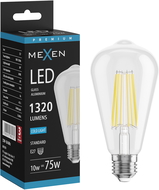 Mexen Vintis LED Filament Bulb E27, ST64, 10W, Cool - 6500K, 1320 lm, clear - L152-E27-1040-00 - L152-E27-1065-00