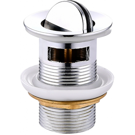 Mexen rotary click-clack drain stopper with overflow, chrome - 79923-00