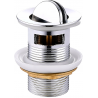 Mexen rotary click-clack drain stopper with overflow, chrome - 79923-00