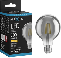 Mexen Vintis LED Filament Bulb E27, G80, 4W, Warm - 2700K, 300 lm, smoke - L155-E27-0427-70