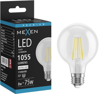 Mexen Vintis LED Filament Bulb E27, G80, 8W, Neutral - 4000K, 1055 lm, clear - L155-E27-0840-00