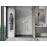 Mexen Mist-H left swinging shower door 160 cm, transparent, gold - 8A5-160-001-50-00-L