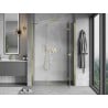 Mexen Mist-H Hinged Right Shower Door 120 cm, Transparent, Gold - 8A5-120-001-50-00-P