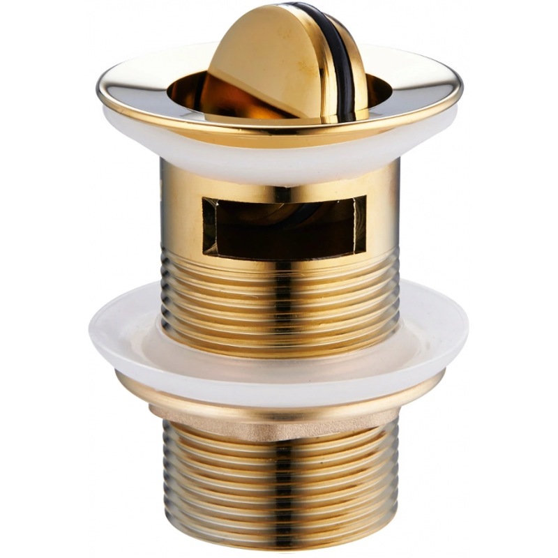 Mexen rotary click-clack drain stopper with overflow, gold - 79923-50
