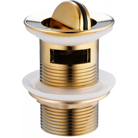 Mexen swivel click-clack plug with overflow, Gold - 79923-50