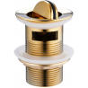 Mexen rotary click-clack drain stopper with overflow, gold - 79923-50