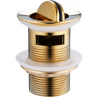 Mexen swivel click-clack plug with overflow, Gold - 79923-50