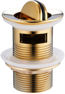 Mexen swivel click-clack plug with overflow, Gold - 79923-50