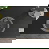 Mexen Diego 1-compartment granite sink 488 x 480 mm, Grey, siphon Black - 6512481000-71-B