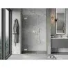 Mexen Mist-H left hinged shower door 155 cm, transparent, brushed gold - 8A5-155-001-55-00-L