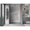 Mexen Mist-H 140 cm Left Pivot Shower Door, Transparent, Brushed Copper - 8A5-140-001-65-00-L