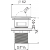 Mexen click-clack rotary plug with overflow, black - 79923-70
